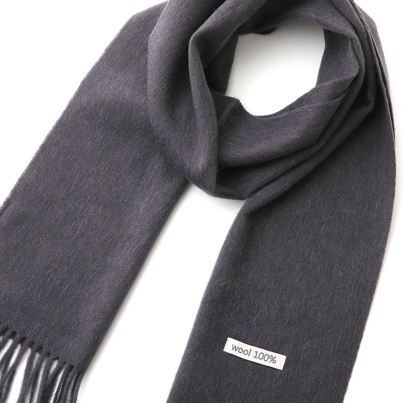 linişte 100% Wool Scarf - Men and Women Winter Warm Soft Luxurious Solid Colors Gift Box - Image 3